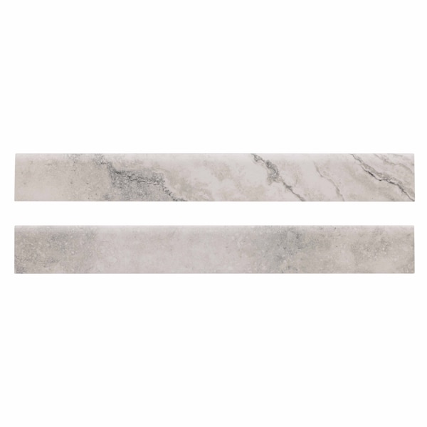 Napa Gray 3 In.X 24 In. Bullnose Ceramic Wall Tile, 10PK